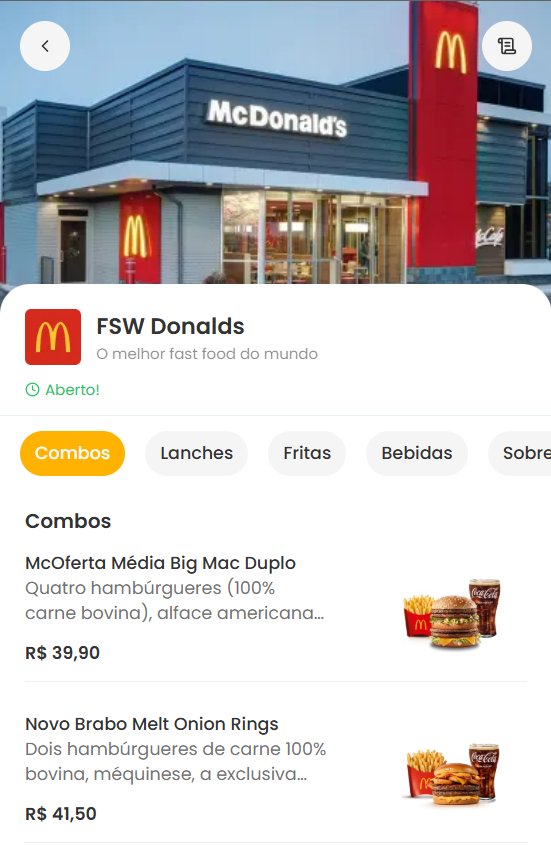 Projeto FSW Donalds
